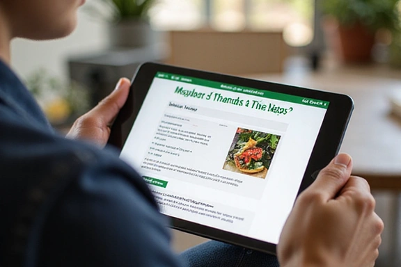 A person navigating a website on a tablet, representing website usage and user experience.