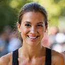 Image of a happy, healthy person, no text or letters.